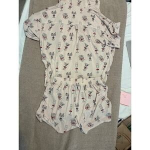 Kitty and Vibe Cozy Pajama Set in Tini